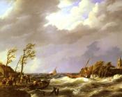 约翰内斯赫曼努斯库库克 - Dutch fishing Vessel caught On a Lee Shore With Villagers